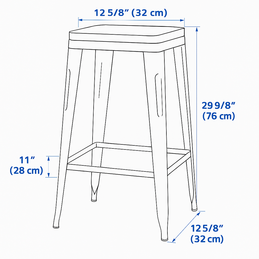 Custom Industrial Bar Stool